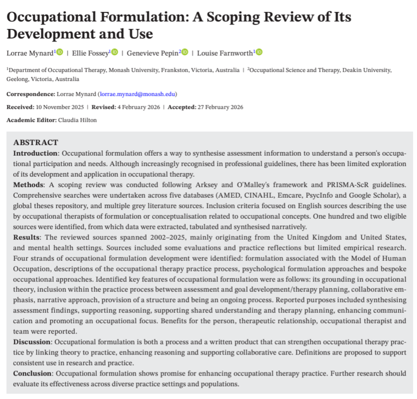 Image of title details of published scoping review